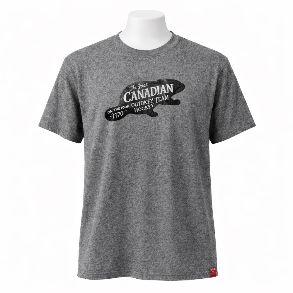 Size XL Hudson's Bay Co. Great Canadian Outdoor Hockey Team 100% Cotton T-shirt